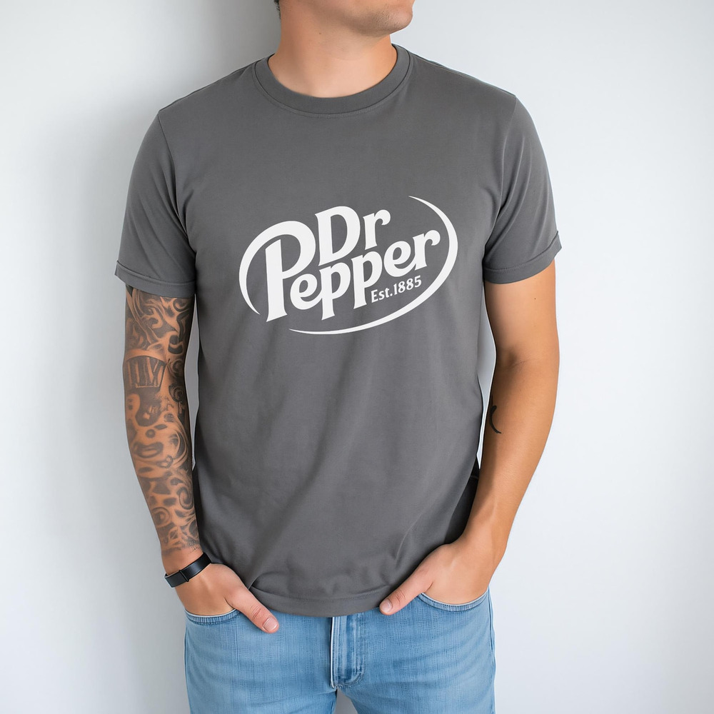 Dr Pepper T Shirt Retro Soda Fan Apparel Charcoal